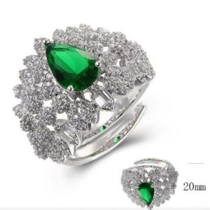 SJ38354, Ladies' Moissanite Ring, S925, Rhodium Plated, White, 6.86g