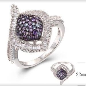 SJ37779, Ladies' Moissanite Ring, S925, Rhodium Plated, White, 4.83g