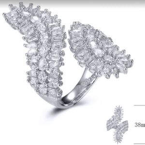 SJ32188, Ladies' Moissanite Ring, S925, Rhodium Plated, White, 7.58g
