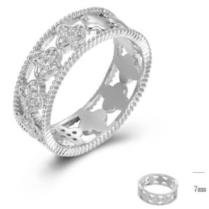 SJ45442, Ladies' Moissanite Ring, S925, Rhodium Plated, White, 3.18g