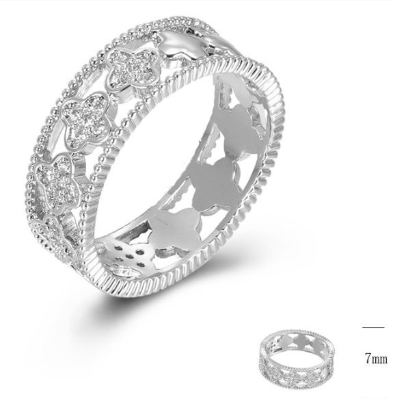 SJ45442, Ladies' Moissanite Ring, S925, Rhodium Plated, White, 3.18g