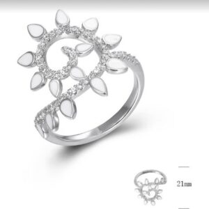 SJ44874, Ladies' Moissanite Ring, S925, Rhodium Plated, White, 3.4g