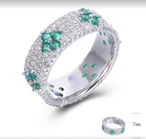 SJ46799, Ladies' Moissanite Ring, S925, Rhodium Plated, White, 5.24g