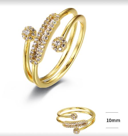 SJ40666, Ladies' Moissanite Ring, S925, Rhodium Plated, White, 2.6g