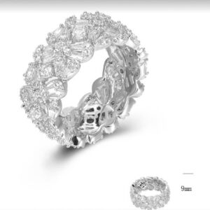 SJ45276, Ladies' Moissanite Ring, S925, Rhodium Plated, White, 5.3g