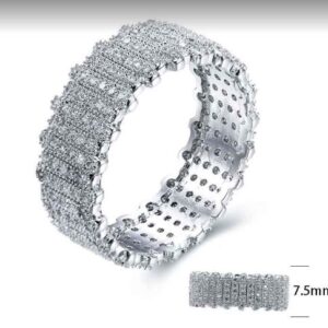 SJ25194, Ladies' Moissanite Ring, S925, Rhodium Plated, White, 3.46g