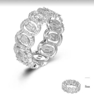 SJ45277, Ladies' Moissanite Ring, S925, Rhodium Plated, White, 4.77g