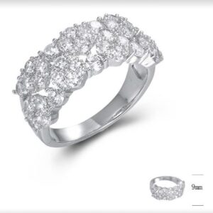 SJ44860, Ladies' Moissanite Ring, S925, Rhodium Plated, White, 4.13g