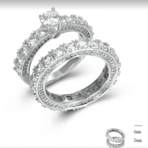 SJ44846, Ladies' Moissanite Ring, S925, Rhodium Plated, White, 4.16g