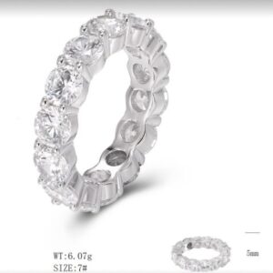 SJ48732, Ladies' Moissanite Ring, S925, Rhodium Plated, White, 6.6g