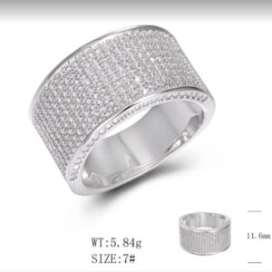 SJ48134, Ladies' Moissanite Ring, S925, Rhodium Plated, White, 6.45g