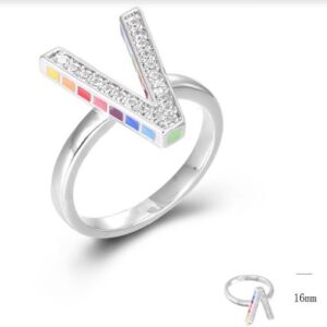 SJ45676, Ladies' Moissanite Ring, S925, Rhodium Plated, White, 4.44g