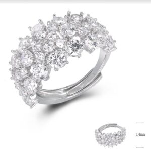 SJ47869, Ladies' Moissanite Ring, S925, Rhodium Plated, White, 5.88g