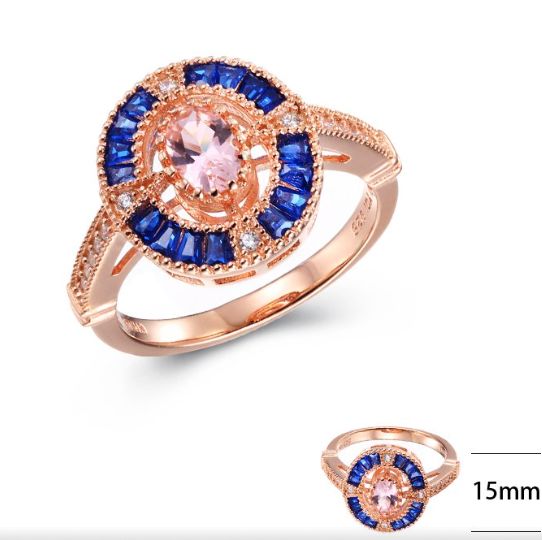 SJ40948, Ladies' Moissanite Ring, S925, Rhodium Plated, White, 3.25g