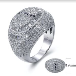 SJ26834, Ladies' Moissanite Ring, S925, Rhodium Plated, White, 12.38g