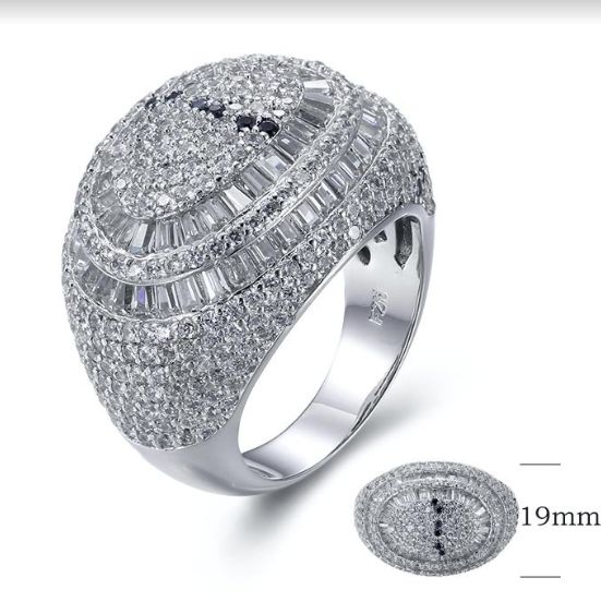 SJ26834, Ladies' Moissanite Ring, S925, Rhodium Plated, White, 12.38g