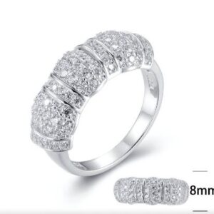 SJ26392, Ladies' Moissanite Ring, S925, Rhodium Plated, White, 4.77g