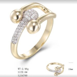 SJ47010, Ladies' Moissanite Ring, S925, Rhodium Plated, White, 3.02g