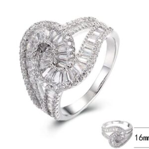 SJ40264, Ladies' Moissanite Ring, S925, Rhodium Plated, White, 4.54g