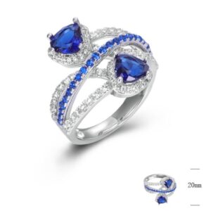 SJ44881, Ladies' Moissanite Ring, S925, Rhodium Plated, White, 5.62g