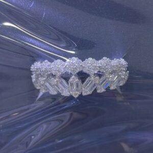 SJ55386, Ladies' Moissanite Ring, S925, Rhodium Plated, White, 3.12g