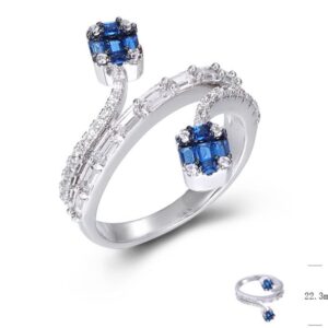 SJ47549, Ladies' Moissanite Ring, S925, Rhodium Plated, White, 4.04g