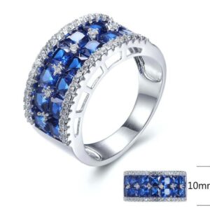 SJ25782, Ladies' Moissanite Ring, S925, Rhodium Plated, White, 7.82g