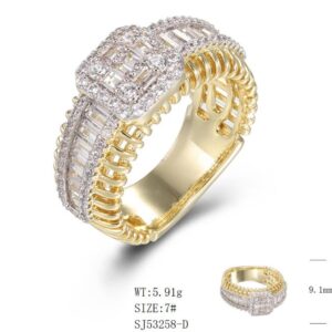 SJ53258, Ladies' Moissanite Ring, S925, Rhodium Plated, White, 5.72g