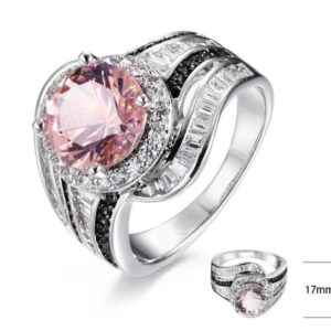 SJ41021, Ladies' Moissanite Ring, S925, Rhodium Plated, White, 6.17g
