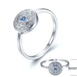 SJ28100, Ladies' Moissanite Ring, S925, Rhodium Plated, White, 2.04g