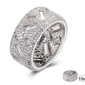SJ40204, Ladies' Moissanite Ring, S925, Rhodium Plated, White, 5.94g