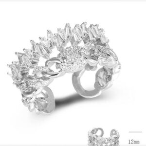 SJ42652, Ladies' Moissanite Ring, S925, Rhodium Plated, White, 5.36g