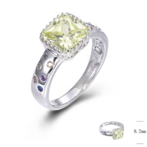 SJ47321, Ladies' Moissanite Ring, S925, Rhodium Plated, White, 4.47g
