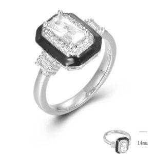 SJ45669, Ladies' Moissanite Ring, S925, Rhodium Plated, White, 4.27g