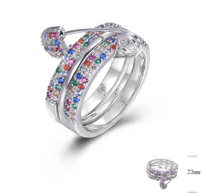 SJ45443, Ladies' Moissanite Ring, S925, Rhodium Plated, White, 5.84g
