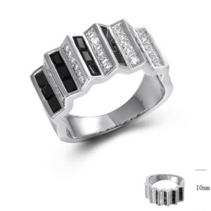 SJ44877, Ladies' Moissanite Ring, S925, Rhodium Plated, White, 5.02g