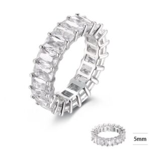 SJ38781, Ladies' Moissanite Ring, S925, Rhodium Plated, White, 4.99g