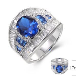SJ37814, Ladies' Moissanite Ring, S925, Rhodium Plated, White, 6.83g