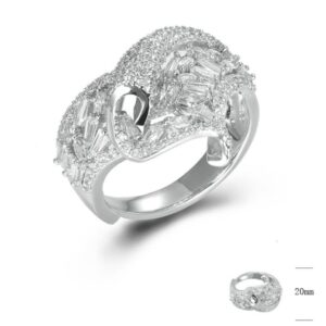 SJ44089, Ladies' Moissanite Ring, S925, Rhodium Plated, White, 5.167g