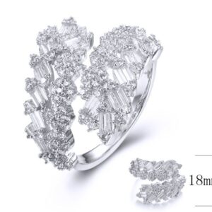 SJ36557, Ladies' Moissanite Ring, S925, Rhodium Plated, White, 4.17g