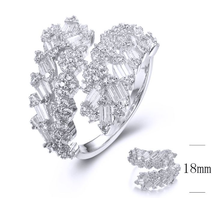 SJ36557, Ladies' Moissanite Ring, S925, Rhodium Plated, White, 4.17g