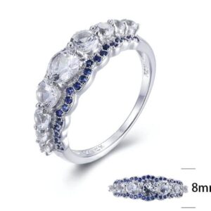 SJ23230, Ladies' Moissanite Ring, S925, Rhodium Plated, White, 4.16g