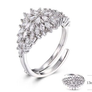 SJ30190, Ladies' Moissanite Ring, S925, Rhodium Plated, White, 3.003g