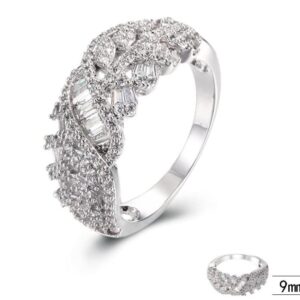 SJ39918, Ladies' Moissanite Ring, S925, Rhodium Plated, White, 3.89g