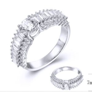 SJ38934, Ladies' Moissanite Ring, S925, Rhodium Plated, White, 4.09g