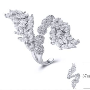 SJ32159, Ladies' Moissanite Ring, S925, Rhodium Plated, White, 5.183g
