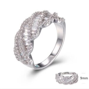 SJ28951, Ladies' Moissanite Ring, S925, Rhodium Plated, White, 4.507g