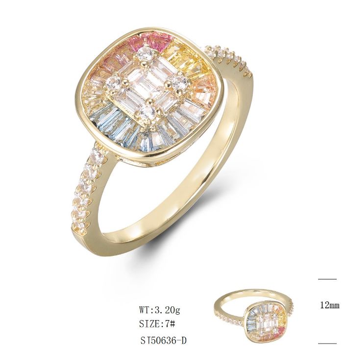 SJ50636, Ladies' Moissanite Ring, S925, Rhodium Plated, White, 2.996g
