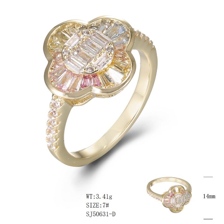 SJ50631, Ladies' Moissanite Ring, S925, Rhodium Plated, White, 3.389g