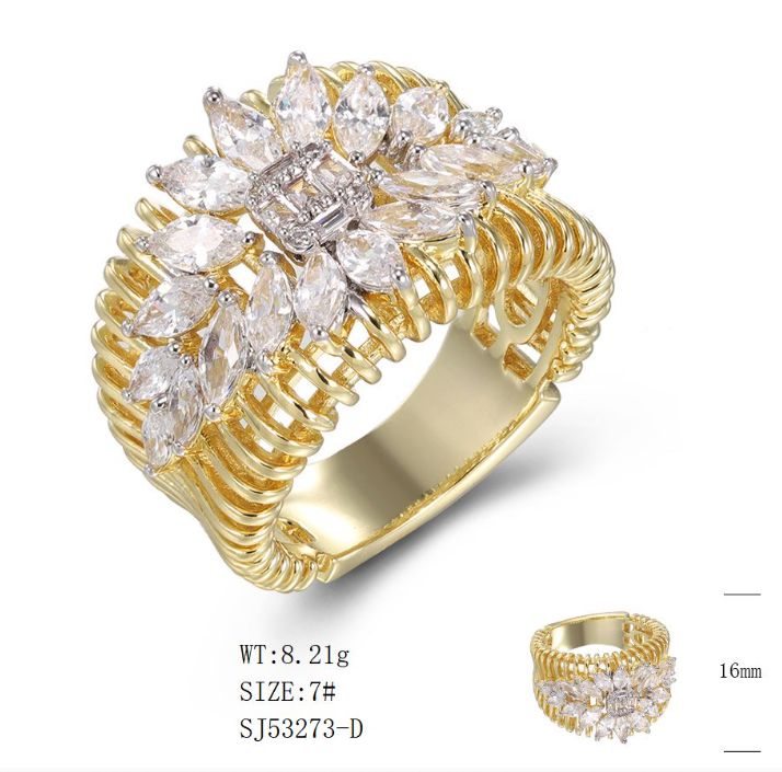 SJ53273, Ladies' Moissanite Ring, S925, Rhodium Plated, White, 7.66g